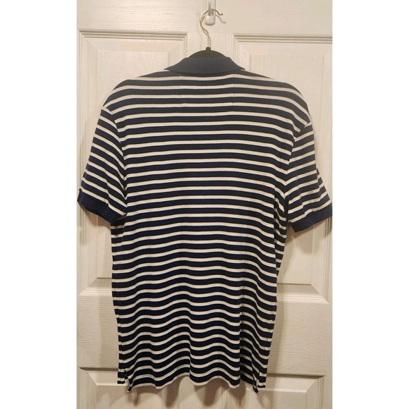 Chaps Polo , Men's Small, Stripped, Very Soft.  Navy, White, Yellow. EUC - Picture 7 of 7